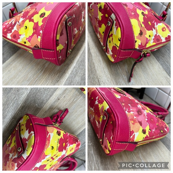 4912 Dooney & Bourke Somerset Watercolor zip satchel and wallet set 675844912 - Picture 5 of 15